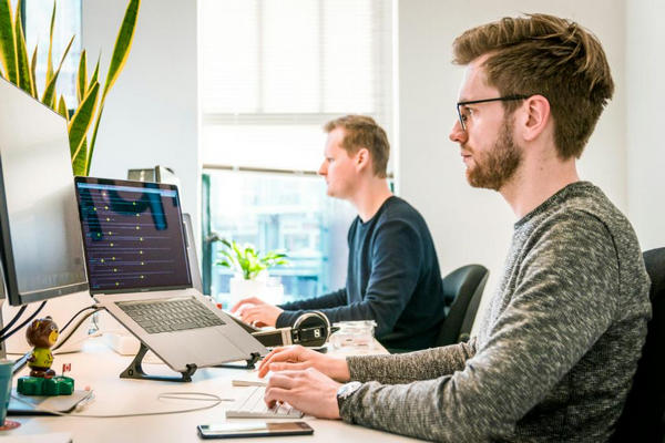Team working on project